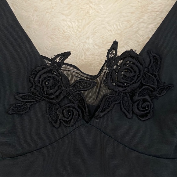 Maria by Bianca Nero Black & Purple Cocktail Dress - Picture 5 of 16